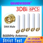 GRANDWISDOM 6 шт. 868 МГц антенна 3dbi sma male 915 МГц lora антенна pbx iot модуль lorawan сигнальный приемник антенна