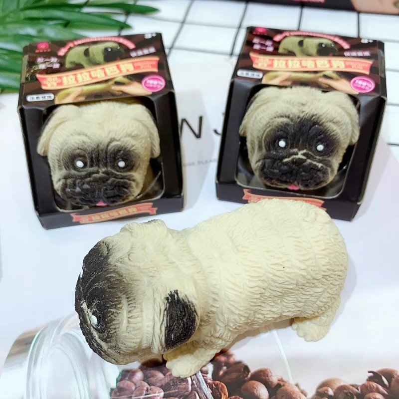 

Creative Lala Le Pug Squeeze Stretch Decompression Toys Pinch Dog Shape Sand Elastic Stretch Deformation Vent Toy Fidget Toys