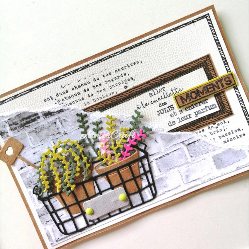 Металлические Вырубные штампы в горшке искусственное рельефное ремесло сделай