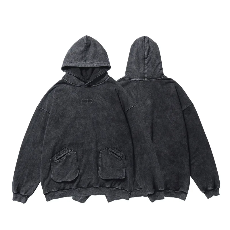 

2020 Autumn/Winter Hip-Hop Loose Wear Trend Black Hoodie Hoodie