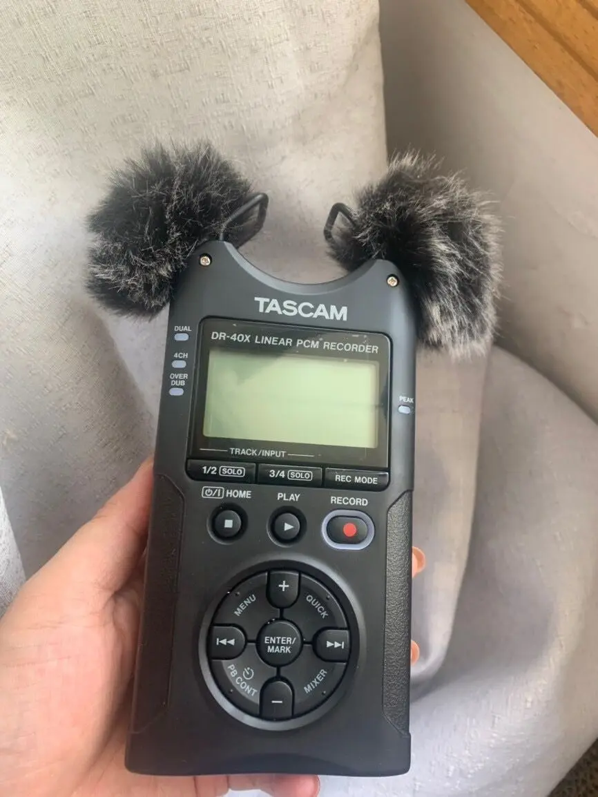 Защитный чехол для микрофона Tascam Dr40 из искусственного меха с муфта лобовое
