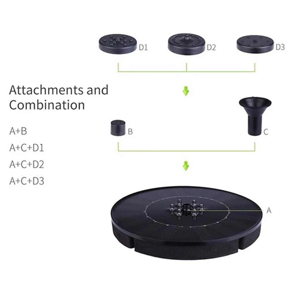 2 4 Вт наземный Солнечный фонтанный насос водонепроницаемый Светодиодный