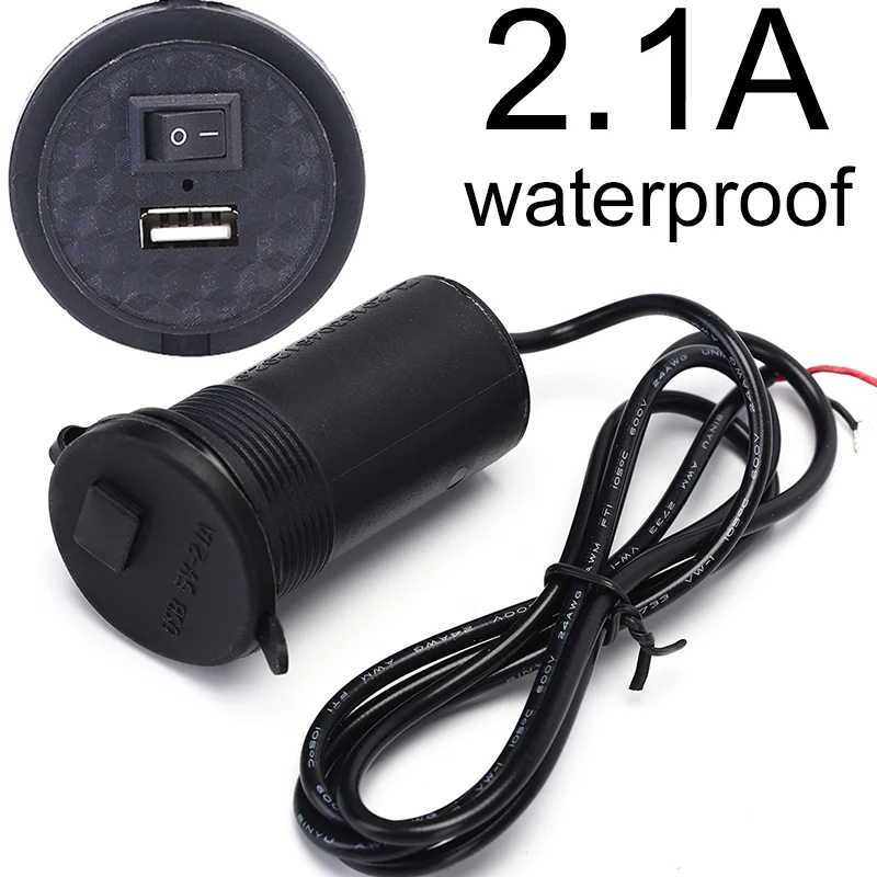 Автомобиля с двумя портами USB SocketCharger разъем адаптера 12v Светодиодный светильник