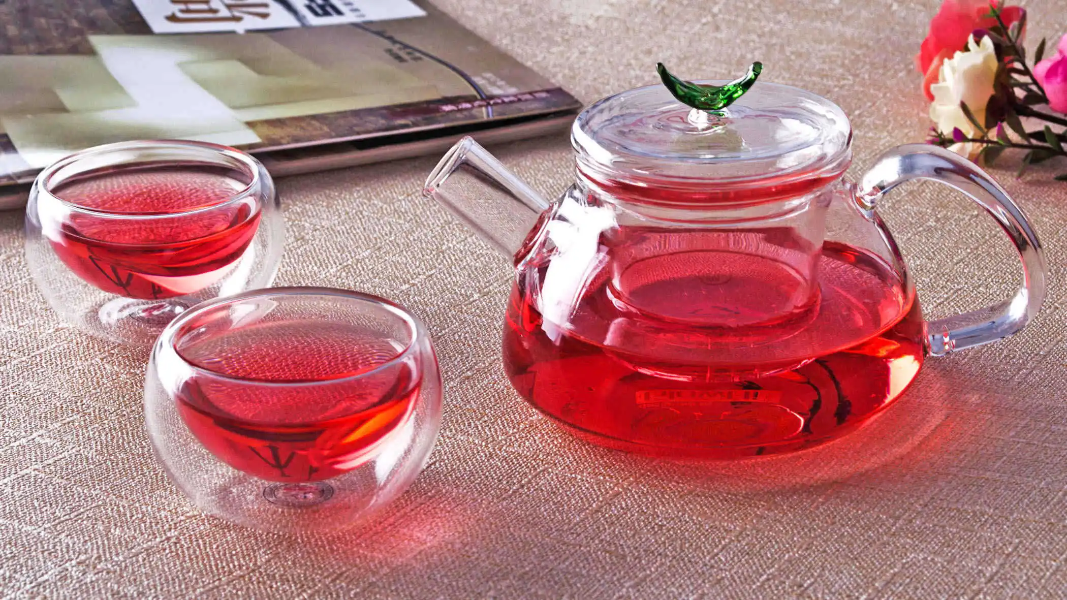 1 х 3 в кунг фу Кофе Чай Set 260ml жаростойкое стекло маленький чайник w/ infuser + 2*30 мл
