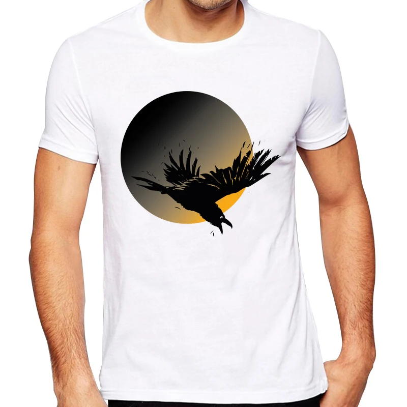 2020 для мужчин новая мода ворона Дизайн короткий рукав футболка классная Топы