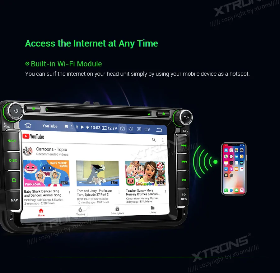 XTRONS " Android 9,0 PX5 автомобильный dvd-плеер радио gps для VW Volkswagen Golf Passat Touran Tiguan Sharan Magotan для Skoda на сиденье