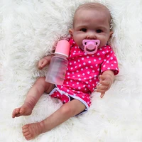 Full silicone reborn baby doll 20 super real bebe reborn Boutique dolls toys for girls gift detail painted Clear Blood Vessel
