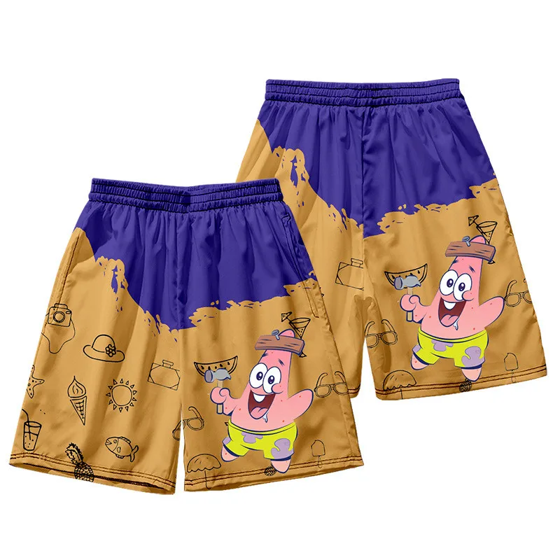 

Hot Sale Be well received Classic Quick Dry Men Shorts Anime 3D Trunks Patrick Star Beach Hip Hop Beachwear Summer pants