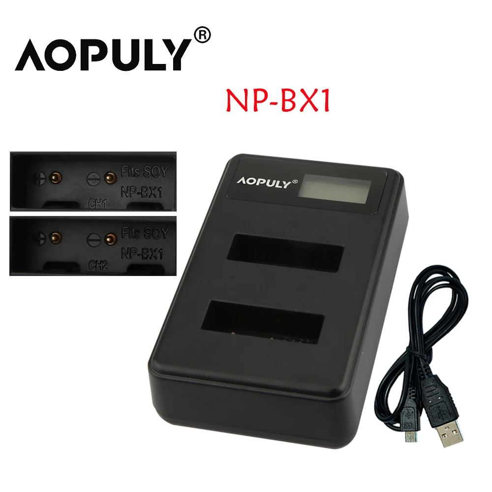 Aopuly NP BX1 NPBX1 ЖК дисплей двойное зарядное устройство для Sony DSC WX500