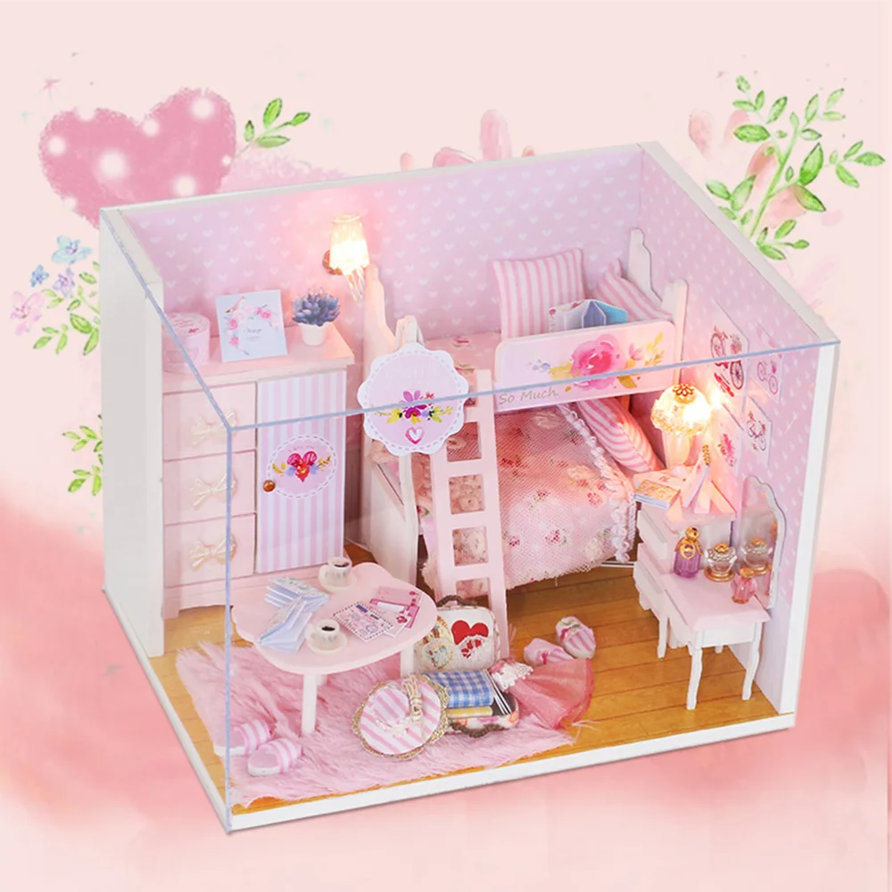 

DIY Wooden Dolls house Miniature Kit Angels' Dream Decor Kids Decoration