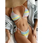 Сексуальный купальник-бикини 2021, женский купальник, бразильский купальник с лямкой на шее, комплект бикини, купальный костюм, женская летняя пляжная одежда, Maillot De Bain