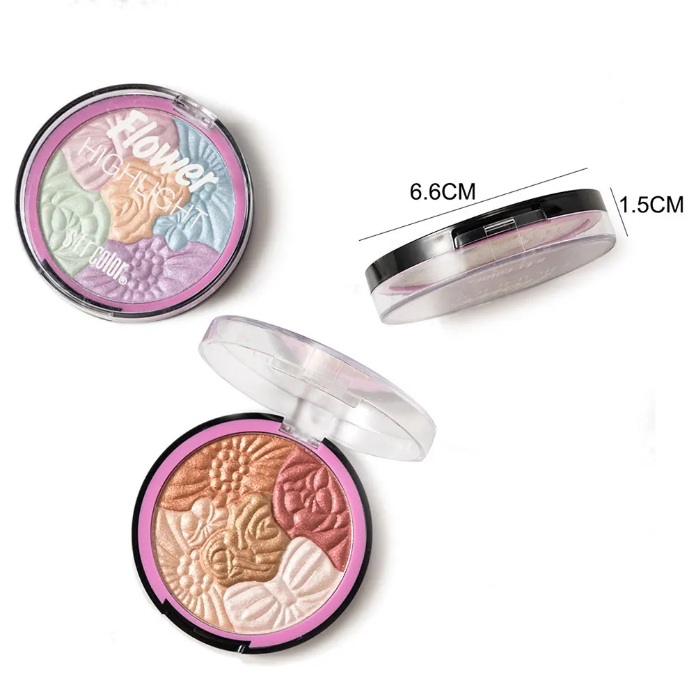 Хайлайтер для макияжа палитра блестящих теней профессиональный пигмент лица и