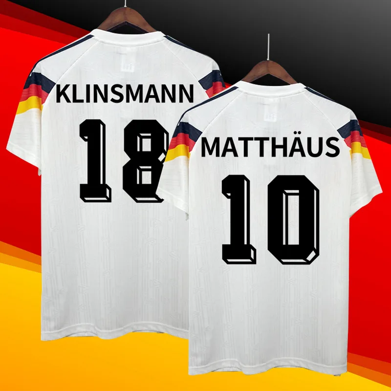 Футбольная форма в стиле ретро deuлland Trikot 1990 футбольные майки рубашки MATTHAUS KLINSMANN |