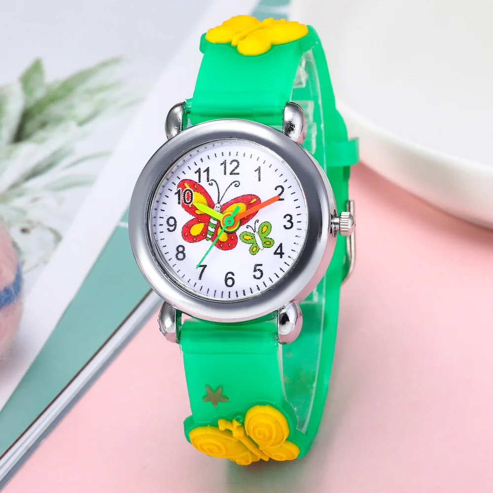 Повседневные кварцевые наручные часы подарок для девочек модные Мультяшные