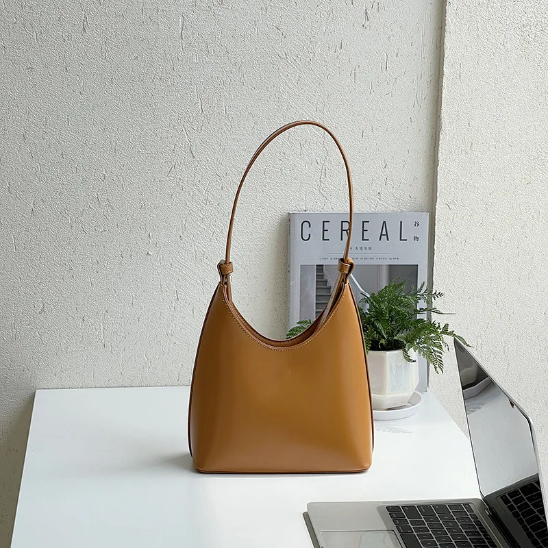 

Female Bag New Style Fashion Trend Single Shoulder Lady Solid Color Texture Handbag High Quality Niche Bucket Women Chic Purse