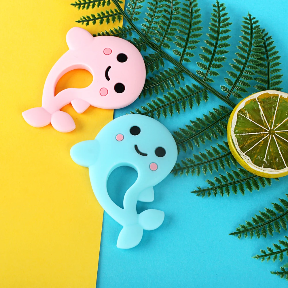 Keep & расти 1 шт. Дельфин силиконовый детский Прорезыватель для зубов против