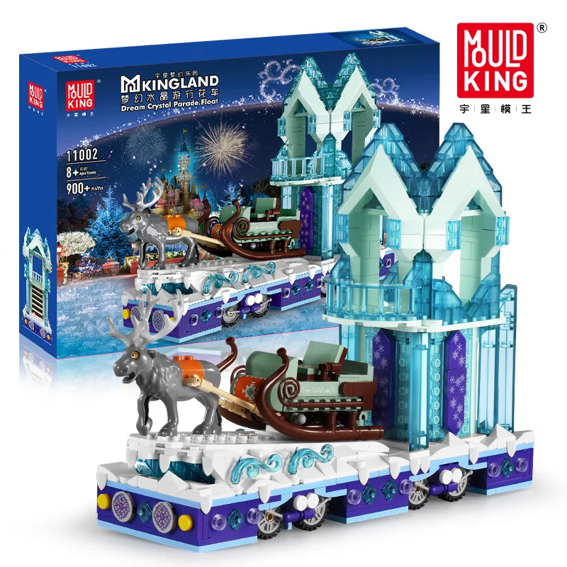 

Mould King 11002 Christmas Elk Sleigh Car Model Children's Educational Assembling Toy Building Blocks Girl's Gift