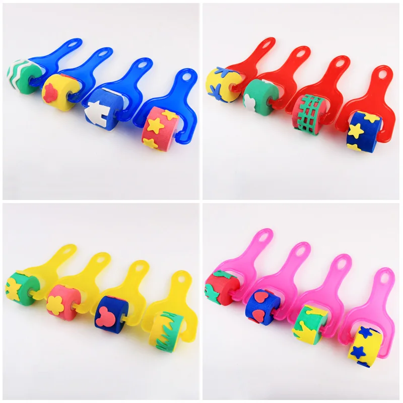 4 шт./компл. детские развивающие игрушки для рисования инструменты граффити губка