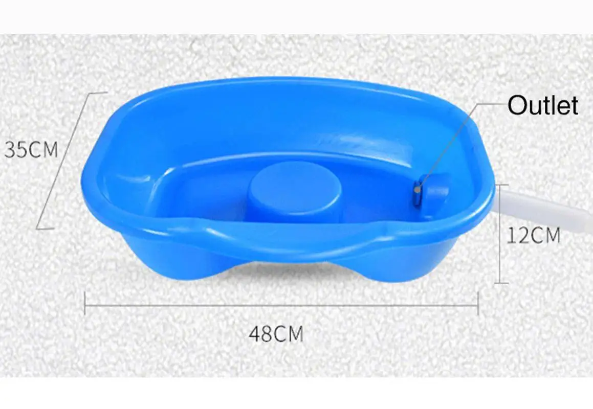 

Neck guard shampoo basin bowl sink drain pipe barrier bed basin portable handicapped shampoo basin bed ZD