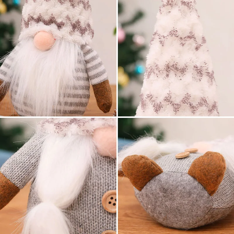 Безликая гномная кукла с надписью Merry Christmas милый Рудольф новогодний подарок для