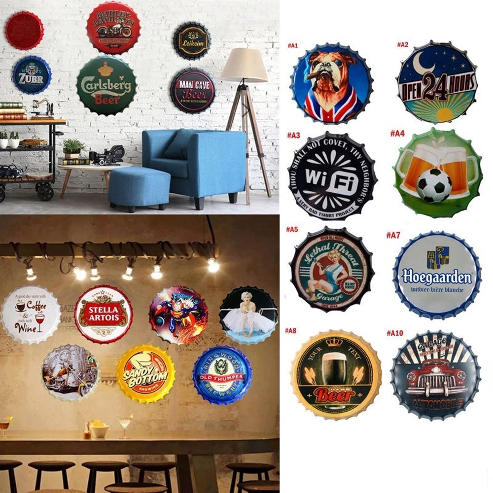 Горячее пиво стеклянная Автомобильная тарелка WIFI потертый шик домашний бар кафе