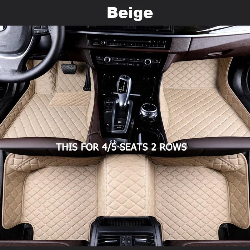 5 seats 2 rows Сделать изготовленный на заказ кожаный автомобильный коврик для Landrover Evoque RANGE ROVER велар(Land ROVER RANGE ROVER Discovery 3/4/5 freelander 2 Discovery Sport коврики для ног - Название цвета: 5 seats 2 rows
