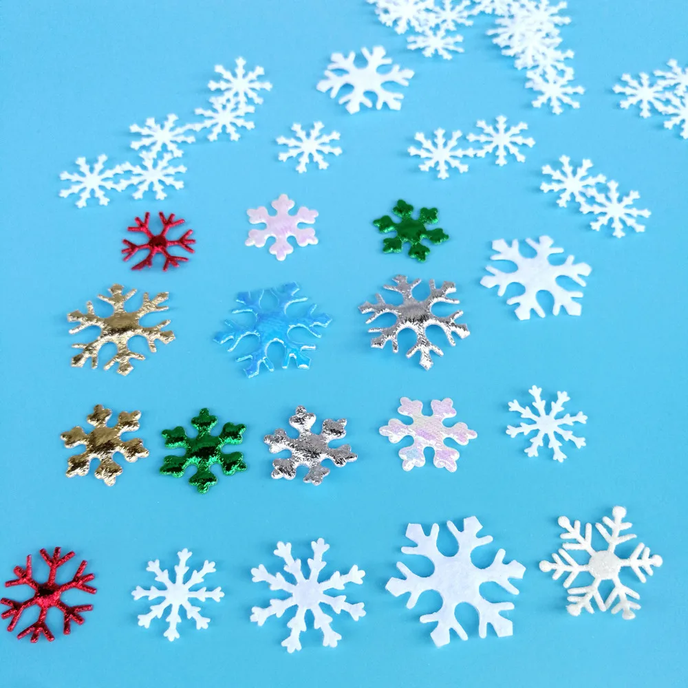 1 сумка конфетти в форме снежинок белая Рождественская елка Декор Xmas вечерние Table