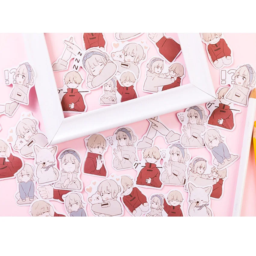 

45pcs/box Kawaii Love Overture Mini Paper Sticker Decoration Decal DIY Album Scrapbooking Sticker Stationery Gift Material Escol