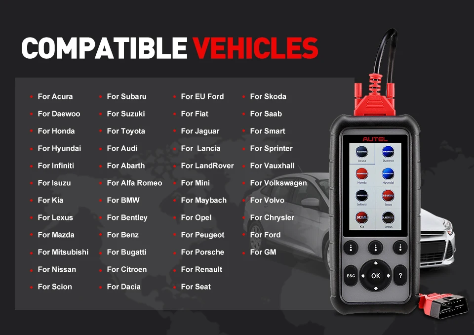 Autel MaxiDiag MD806 OBDII диагностический инструмент автомобильный OBD OBD2 сканер автомобильный считыватель кода обновление MD808 MD802 EPB сброс масла DPF
