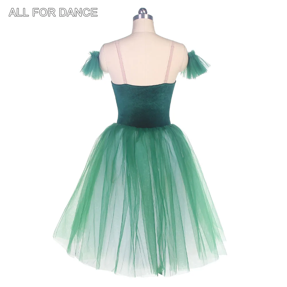 21318 Новый камзол красного/зеленого цвета длинная романтическая балетная пачка