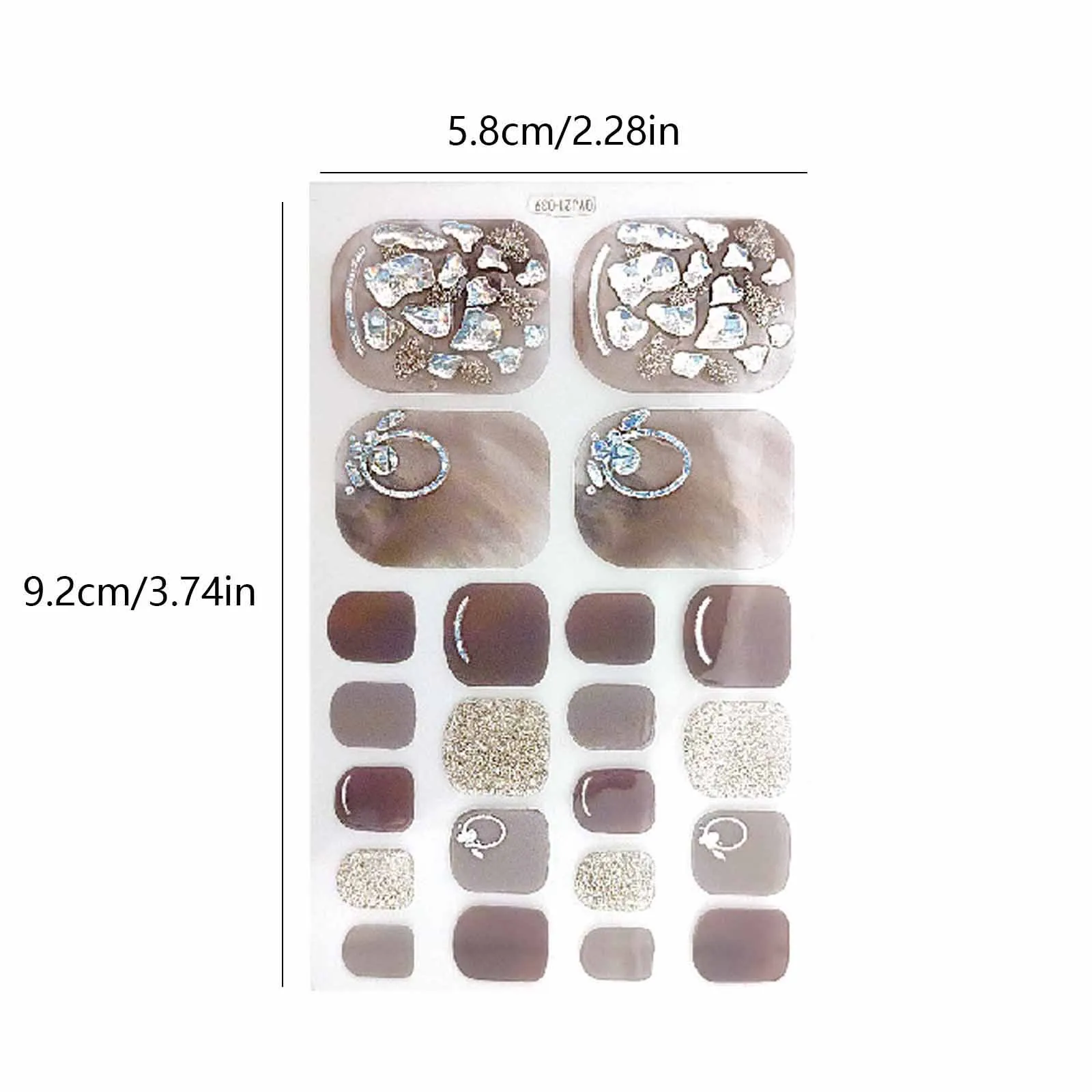 

Toe Nail Stickers Toe Nail Stickers Bronzing Imitation Diamond Nail Stickers holographic nail art decorations Nails Accesorios