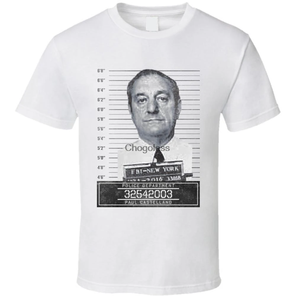 Пол Кастеллано мафия мугшот полицейский отряд футболка (1)|Мужские футболки| |