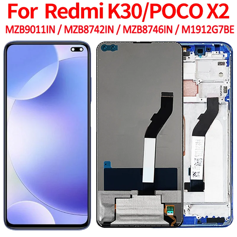 

6,67 ''оригинальный для Xiaomi Redmi K30 4G 5G ЖК-дисплей сенсорный экран дигитайзер в сборе Замена для Poco X2 ЖК-дисплей