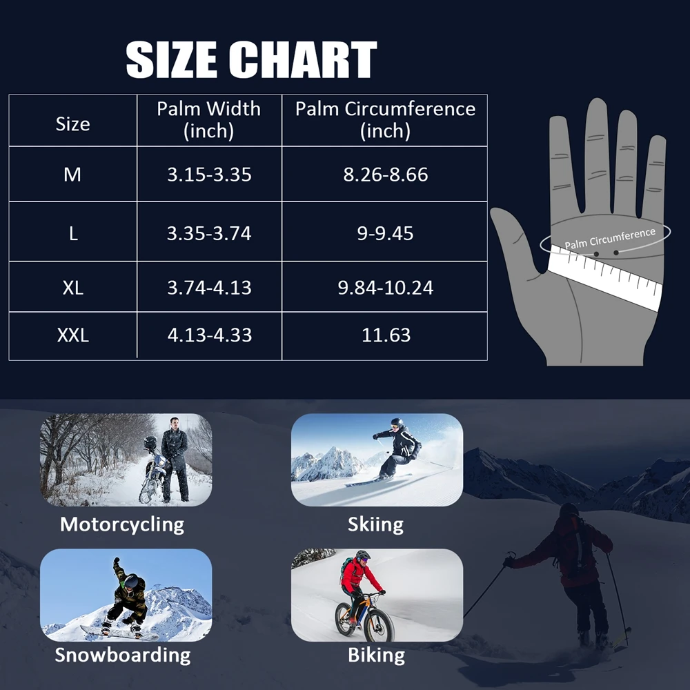 Зимние мотоциклетные перчатки водонепроницаемые ветрозащитные велосипедные из
