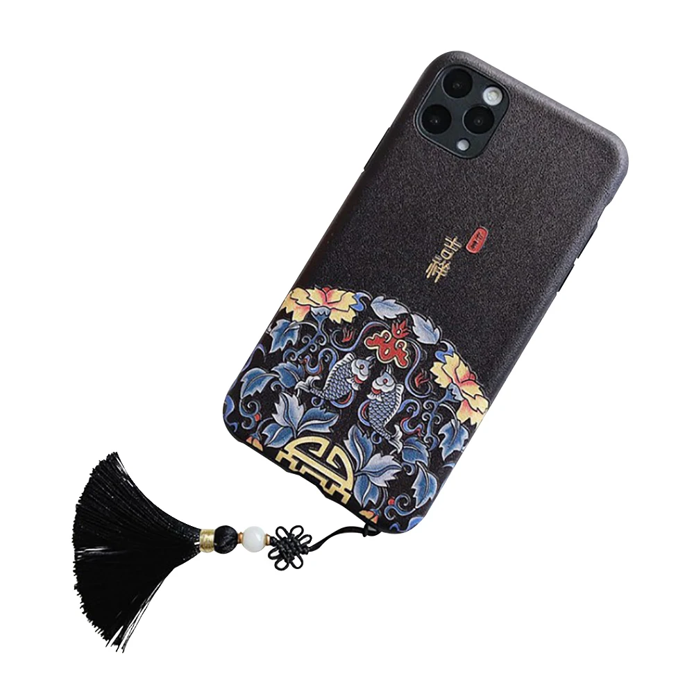 Чехол для телефона с кисточками в китайском стиле iPhone 11 Pro 7 8 6 6S Plus X XR XS Max