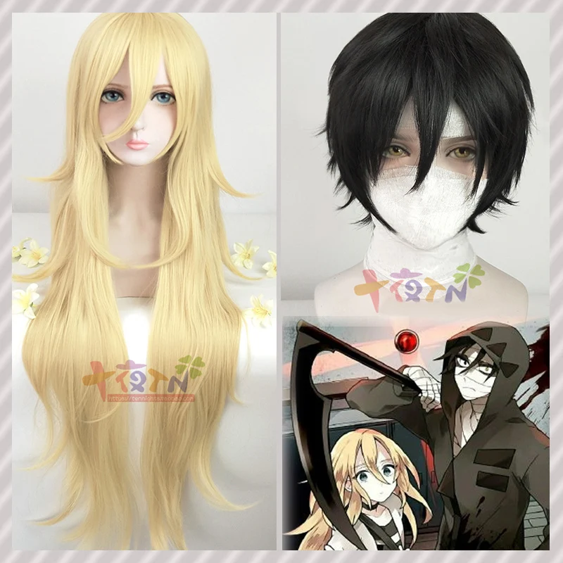 Длинный светлый парик Рэйчел Гарднер с ангелами смерти Заком короткие черные