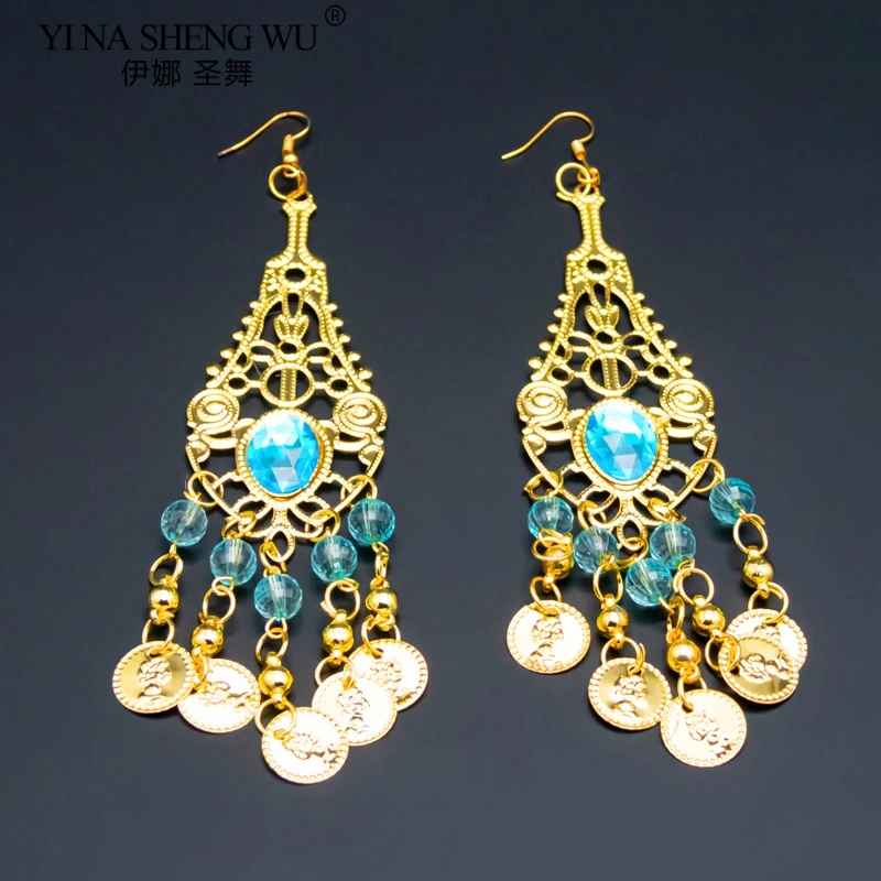 Индийские ювелирные изделия для танца живота модные серьги-Головные уборы