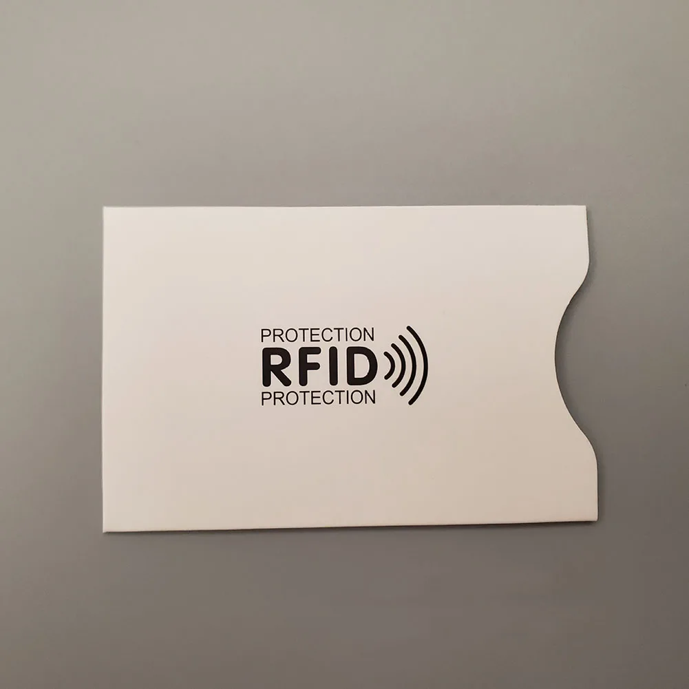 1 шт. защита от кражи для RFID, защита для кредитных карт, блокировка, держатель для карт, чехол для кожи, защитный чехол для банковских карт, Новинка - Цвет: Белый