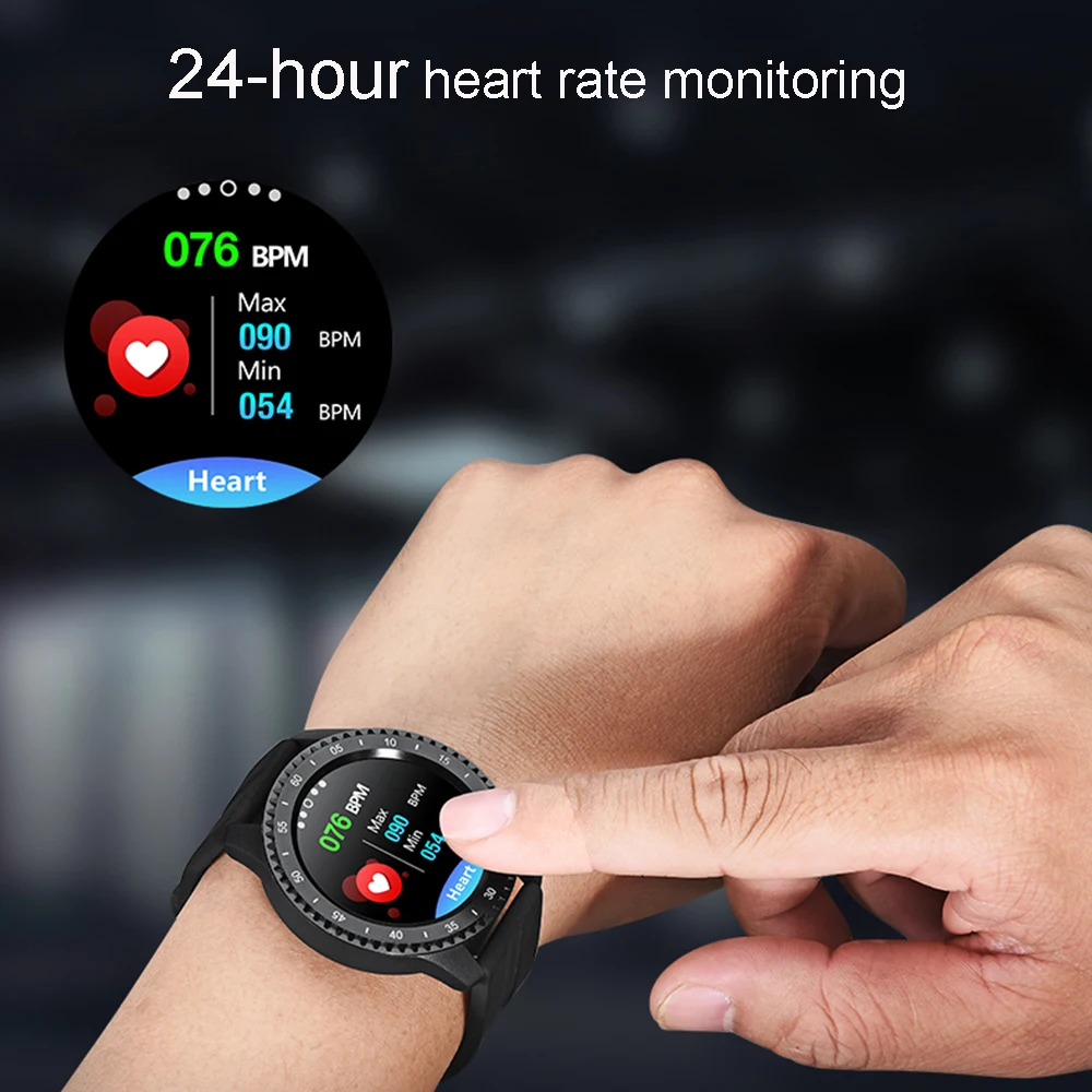 F17 Bluetooth Смарт-часы с пульсометром и датчиком артериального давления спортивный