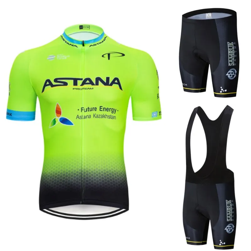 Nieuwe 2019 negro equipo ASTANA pro Ciclismo джерси 9D гелевая накладка fiet pantalones cortos conjunto mannen Ropa fietsen