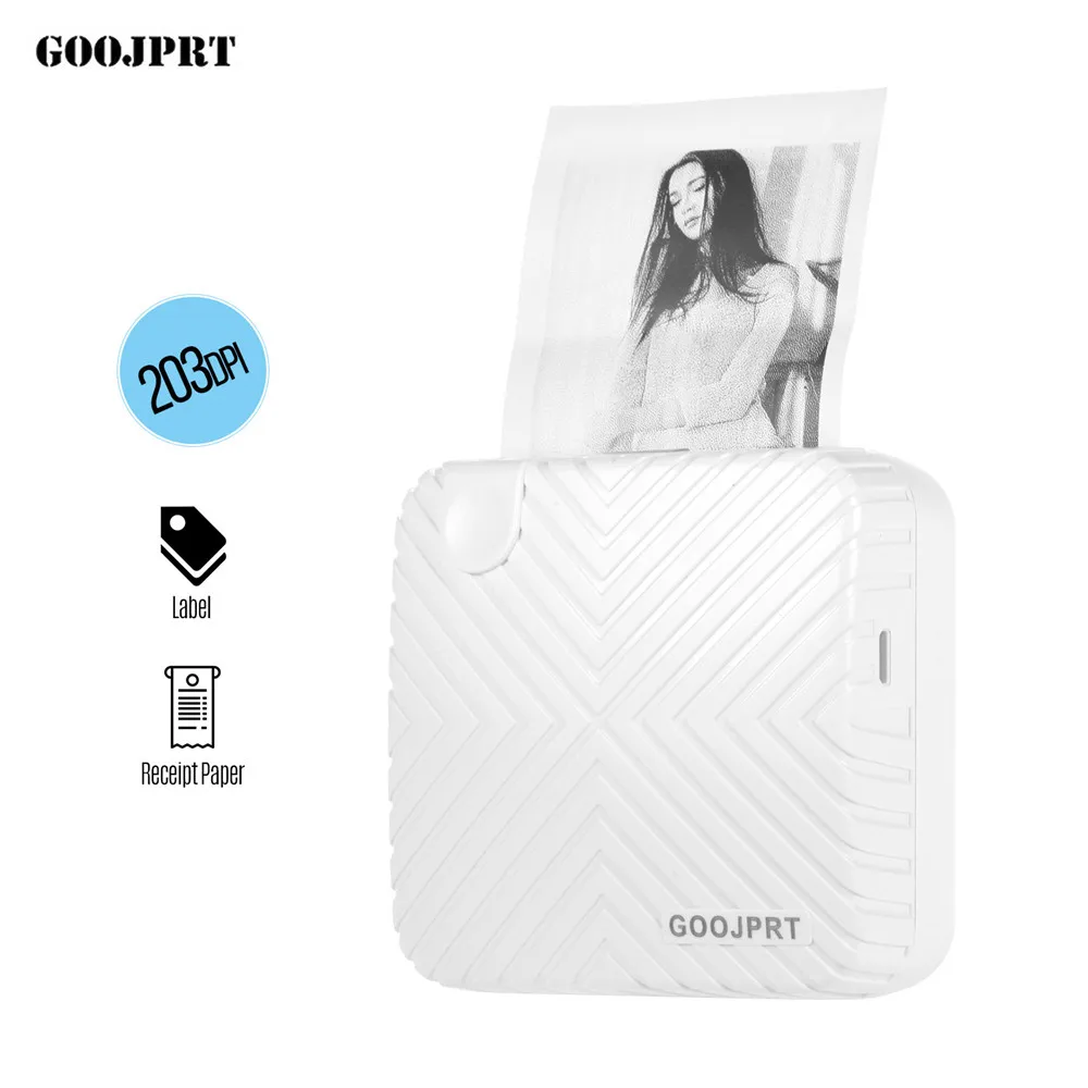 P6 Pocket Portable Bluetooth Mini Printer Phone Photo 203dpi HD Thermal Label For iOS Android Windows 1500 mAh | Компьютеры и офис
