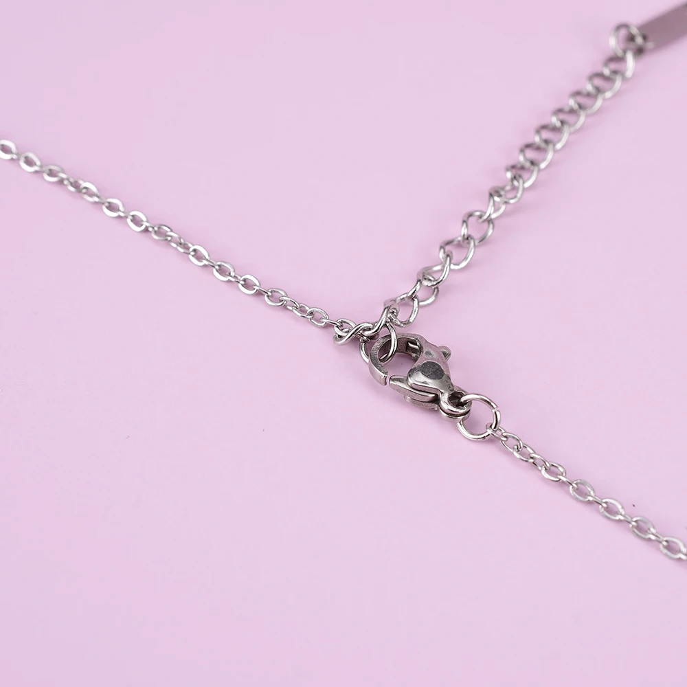 Цепочка с подвеской-крестом для женщин и девушек ожерелье из нержавеющей стали