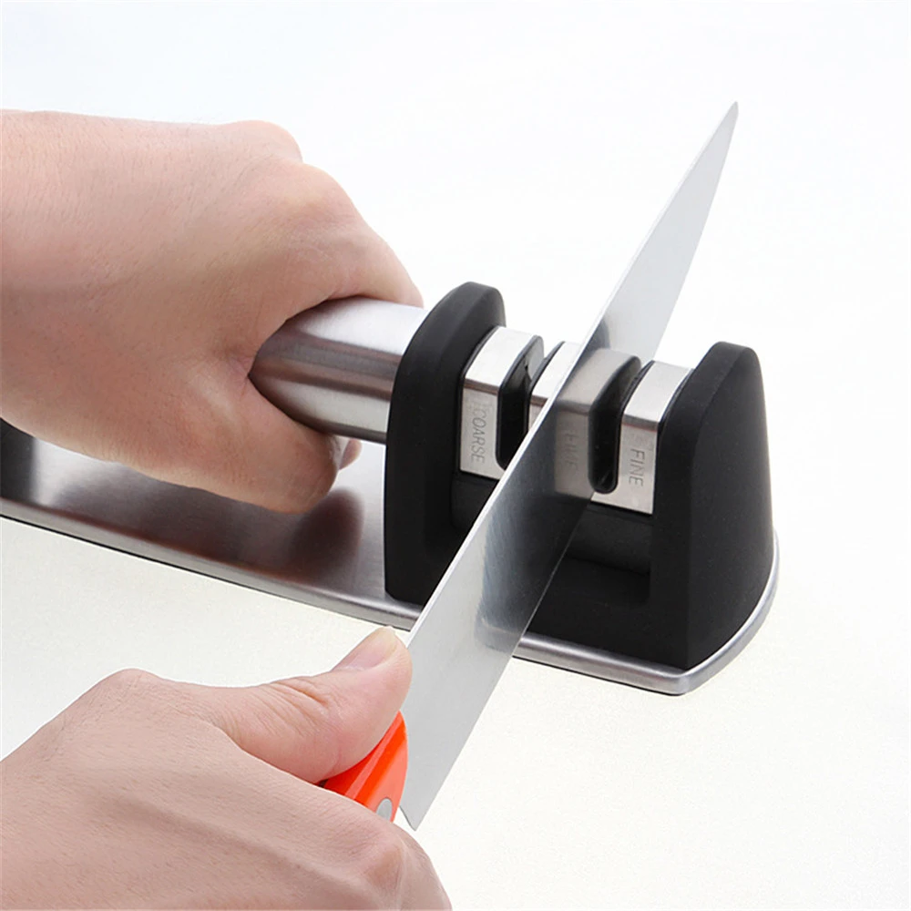 3-ступенчатая точилка для ножей профессиональный кухонный точильный камень с