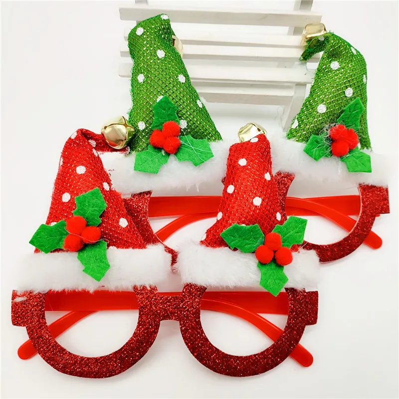 Рождественские креативные вечерние очки забавные без рамки для фотосессии