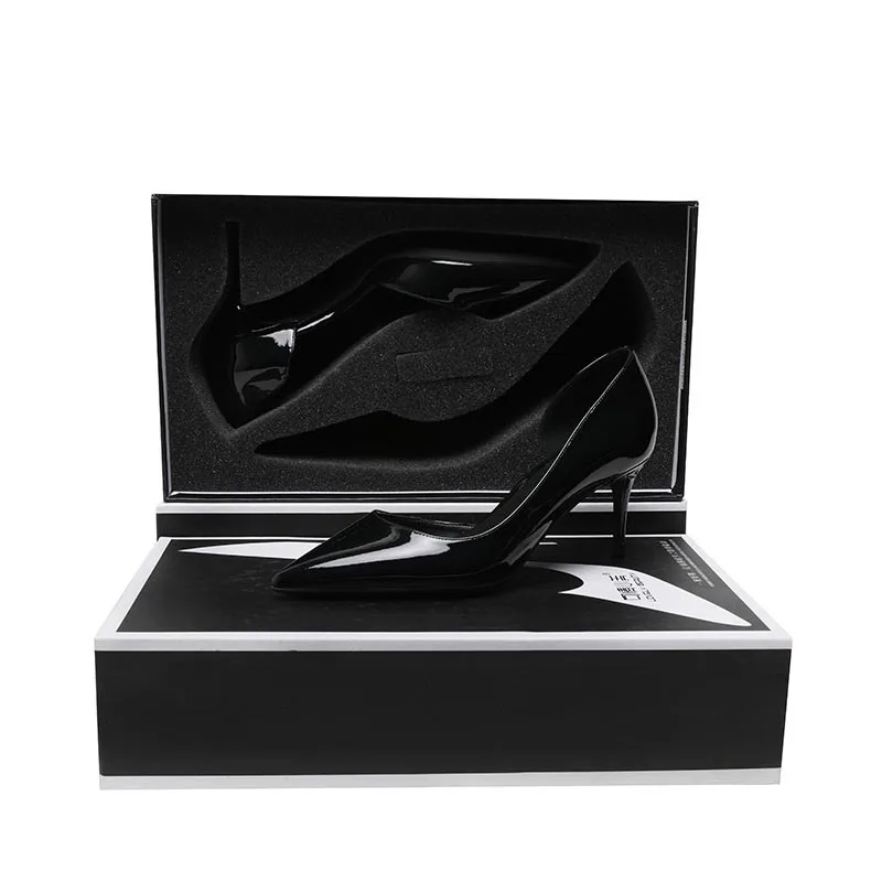 

2021 Luxury Red High Heels Women Pointed Toe Stilettos 6cm Patent Leather Professional Large Size Sexy Ladies Pumps High Quality