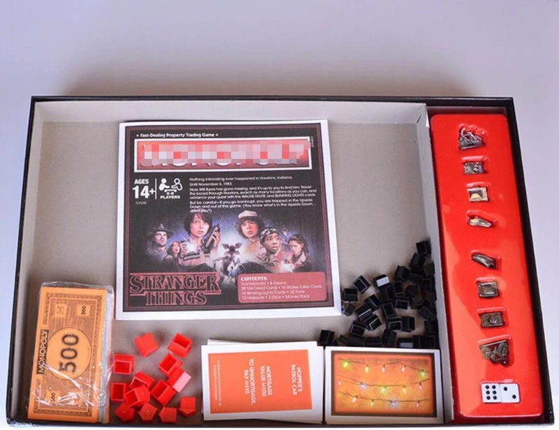 Monopoli Stranger Things настольная игра развлекательная карточная головоломка Семейная