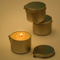 aromatherapy massage candle box small tin can jars wax melt holder storage case diy candles making containers with a handy spout
