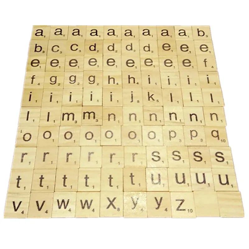 Lower case letters 100 шт. алфавит и цифра sarifmetic деревянные буквы украшения дома подарок вечерние поделка рукоделие малыш пазл развивающий игрушка - Цвет: Lower case letters