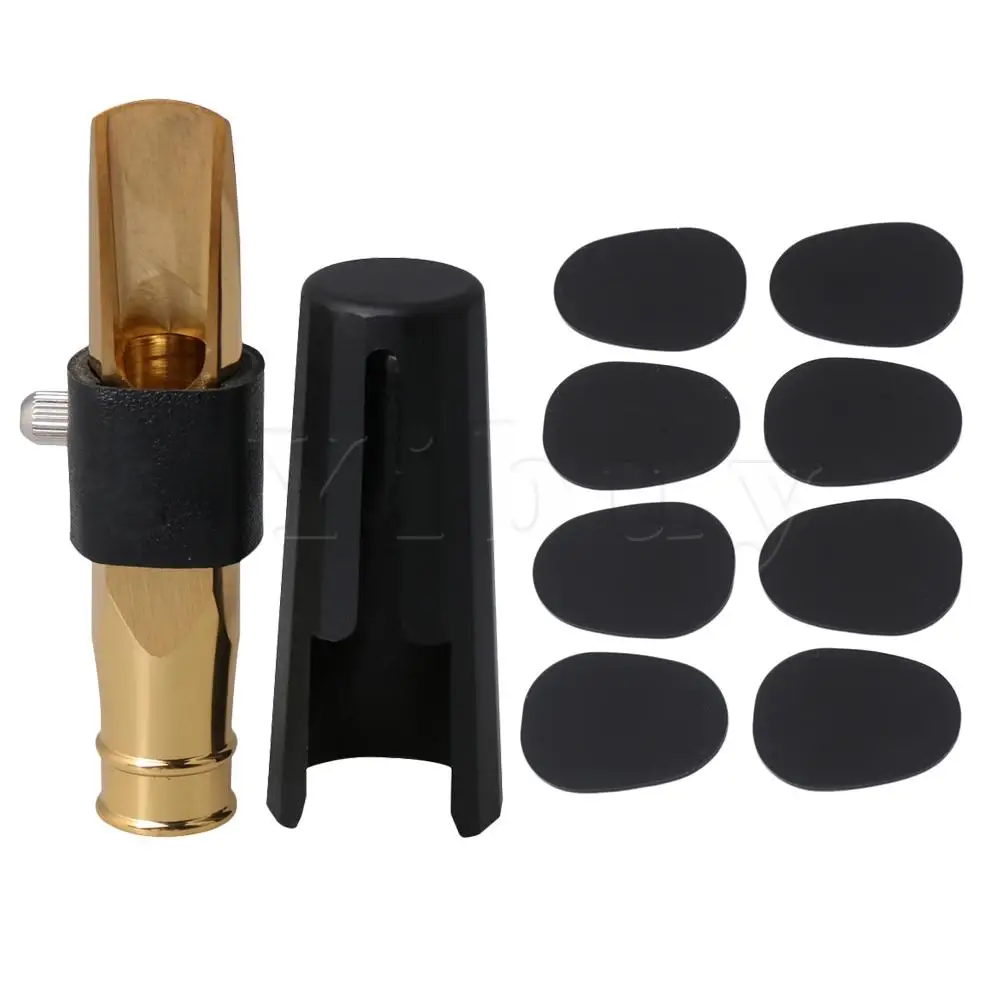 Yibuy 9 # глянцевый мундштук для саксофона тенора овальные пластыри колодки Набор