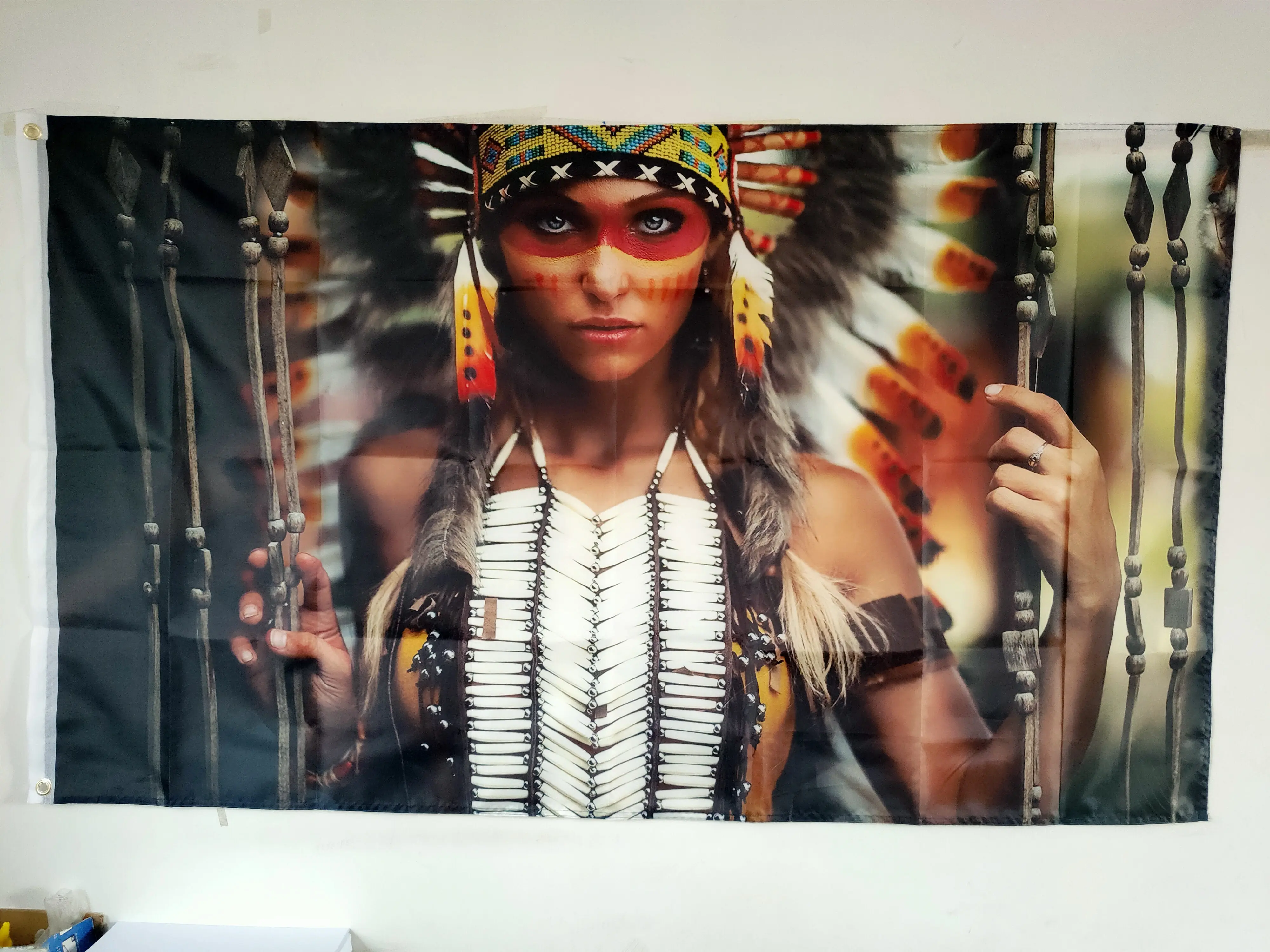 Летающий баннер из полиэстера 100D размеры 3x5 футов